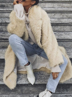 Faux Fur Long Coat