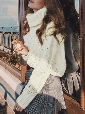 Turtleneck Knitted  Pullover