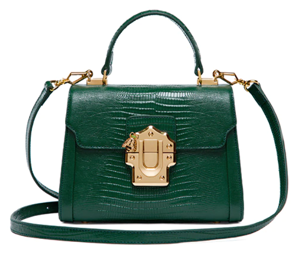 Serpentine Leather Handbag