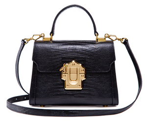 Serpentine Leather Handbag