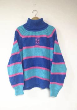 Striped Roll Neck Jumper Sweater