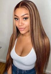 Honey Blond Straight Human Hair