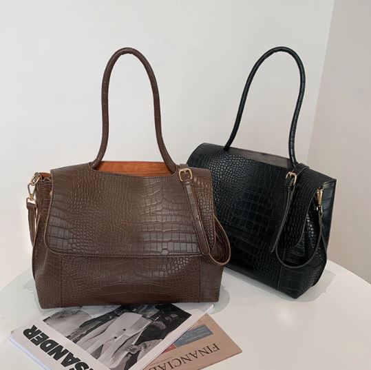 Designer Crocodile Pattern Handbag