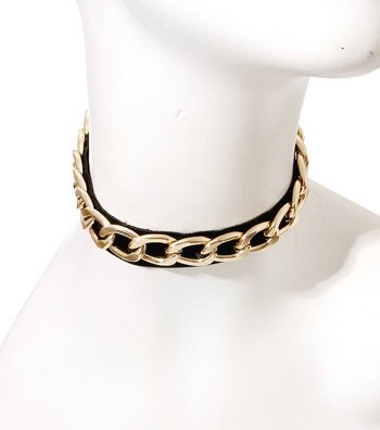 Metal Leather Choker