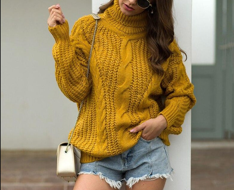 Turtleneck women  knitted sweater
