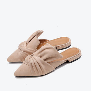 Flock Bowtie Female Mules