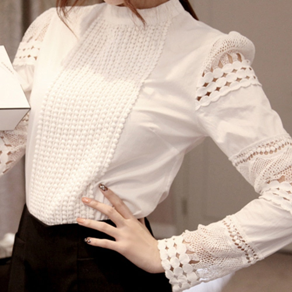 Lace Chiffon Blouse