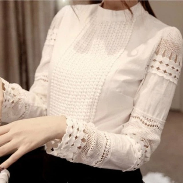 Lace Chiffon Blouse