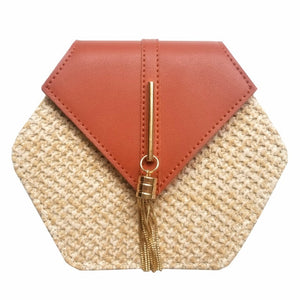 Hexagon Summer Rattan Bag