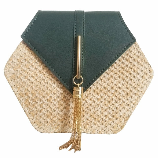 Hexagon Summer Rattan Bag