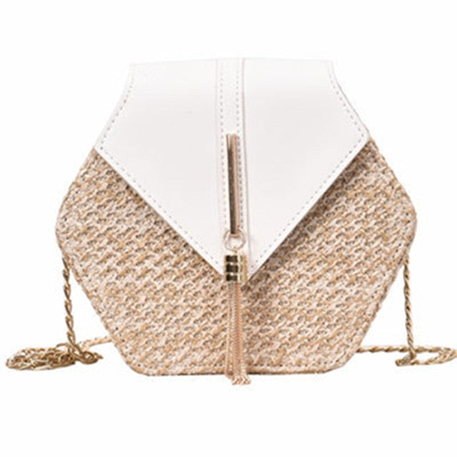 Hexagon Summer Rattan Bag