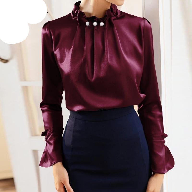 Long Sleeve Silk Top