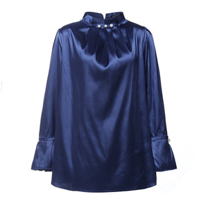 Long Sleeve Silk Top