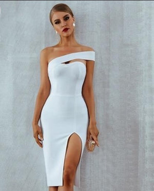 One Shoulder Bandage Dress