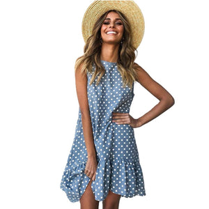 Ruffle Spring   Dot Dress