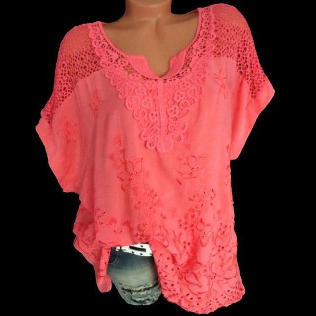 Summer Short Sleeve Blouse