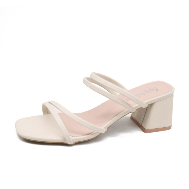 Open Toe Slides Party Shoes