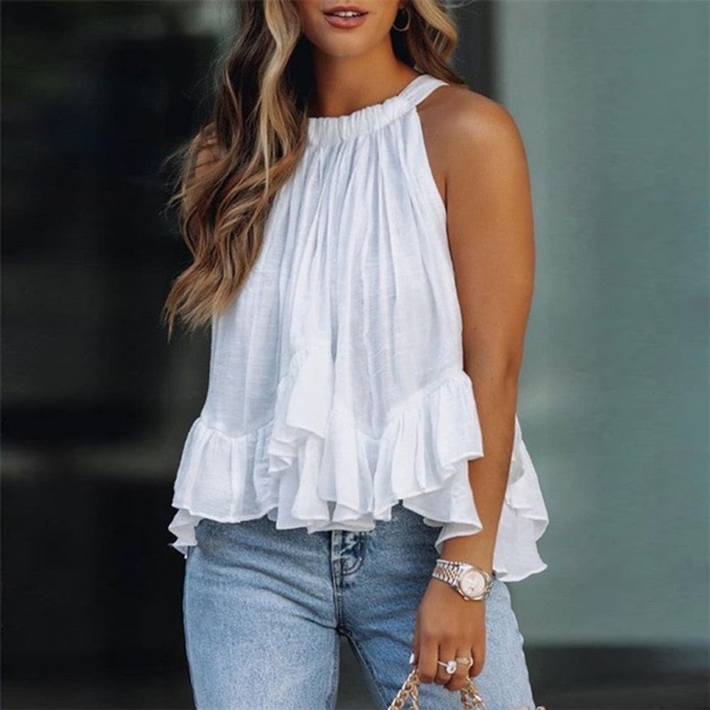 Loose Casual White Top