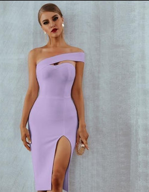 One Shoulder Bandage Dress