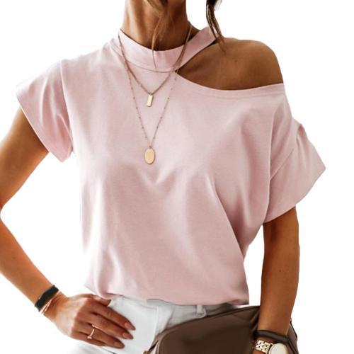 One Shoulder Short Sleeve T-shirt