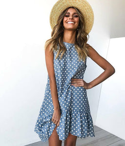 Ruffle Spring   Dot Dress