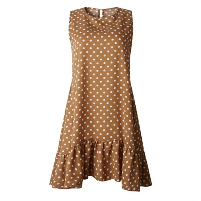 Ruffle Spring   Dot Dress