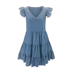 Ruffle Spring   Dot Dress