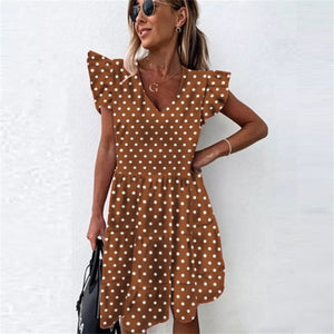 Ruffle Spring   Dot Dress