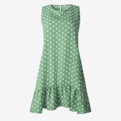 Ruffle Spring   Dot Dress