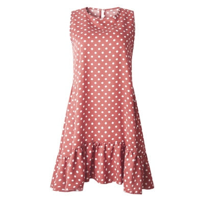 Ruffle Spring   Dot Dress