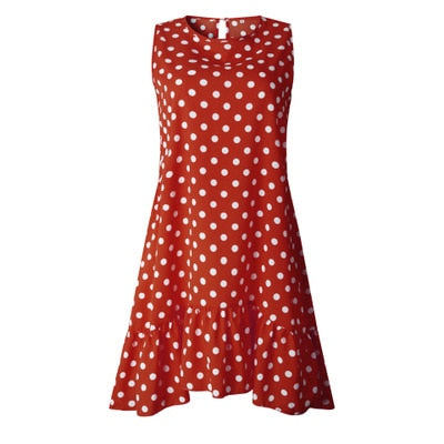 Ruffle Spring   Dot Dress