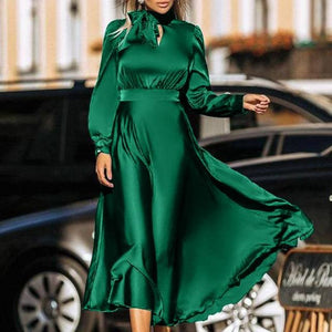 Silk  Satin Wrap Dress