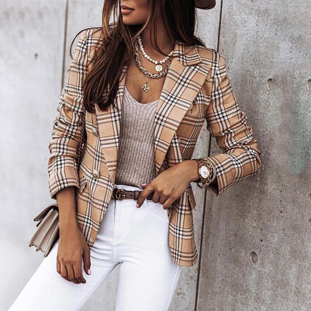 Plaid Blazer Jacket