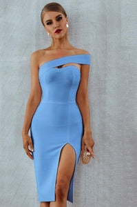 One Shoulder Bandage Dress