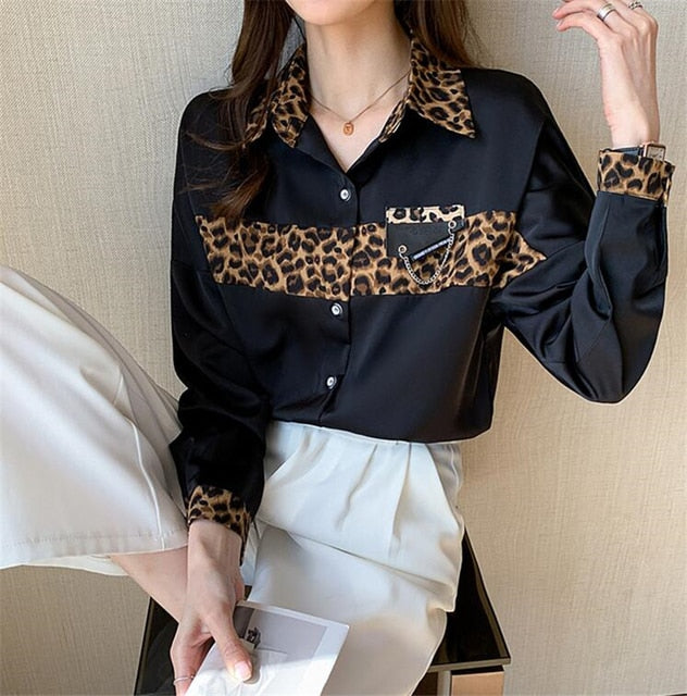 Long Sleeve Lapel  Top