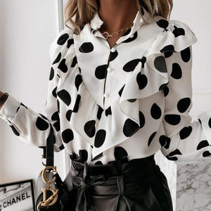 Ruffle Polka Blouse