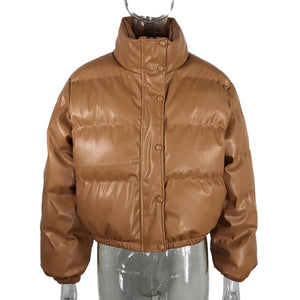 Thick Warm Short  Leather Coat