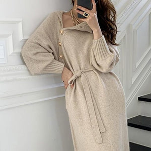 Turtleneck Knitted Dress