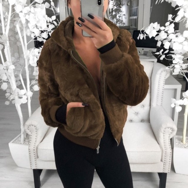 Women Winter Faux Fur Coat