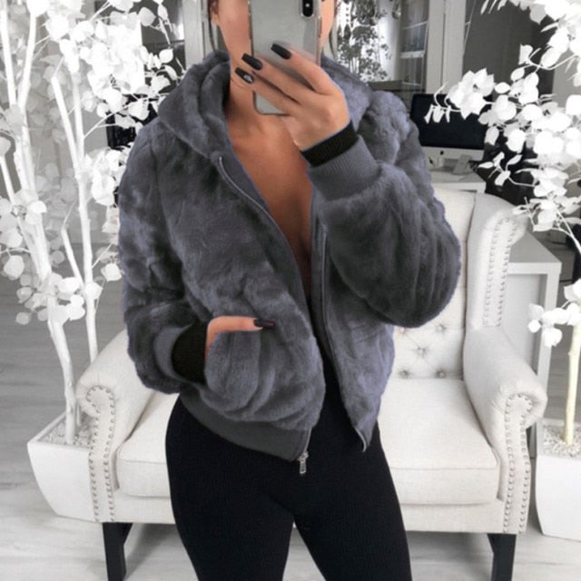 Women Winter Faux Fur Coat