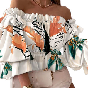 Off-Shoulder Floral Blouse