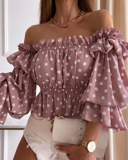 Off-Shoulder Floral Blouse