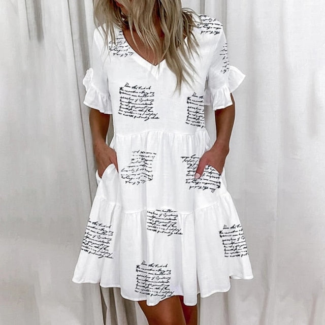 Women Ruffles Mini Dress